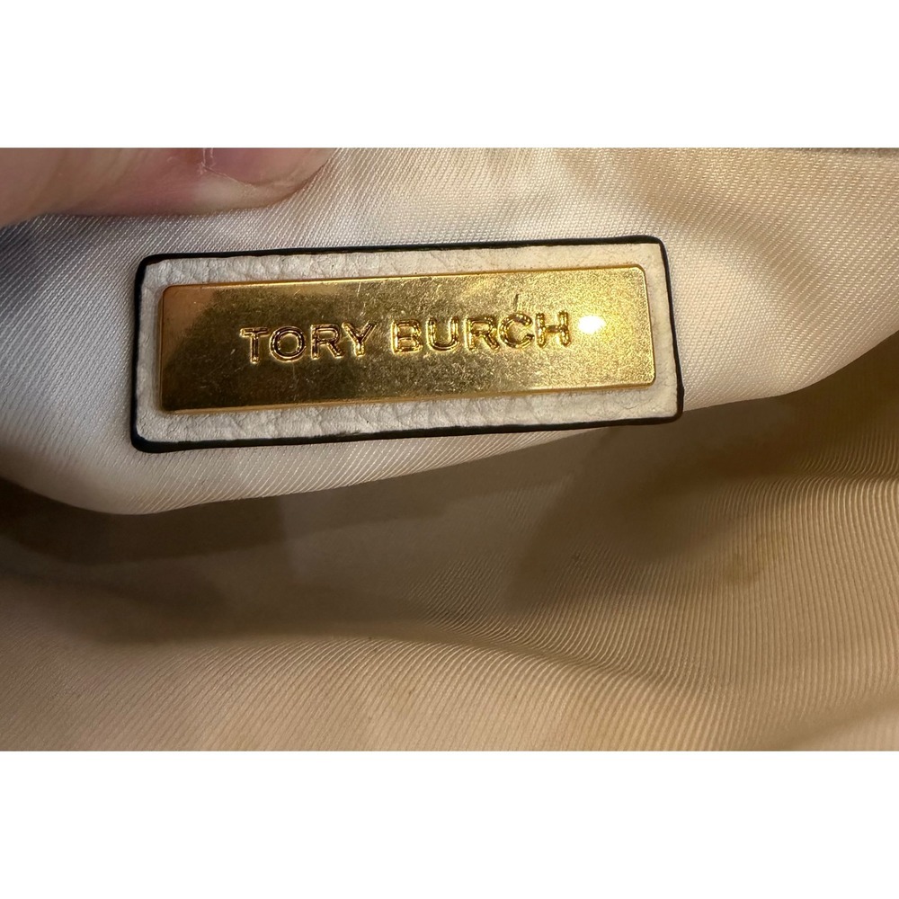 Tory Burch McGraw Mixed Materials Camera Bag White Leather Crossbody Tassels - Picture 7 of 13